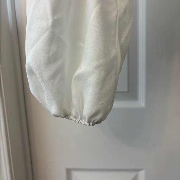 Princess Polly Ariah White Puff Long Sleeve Crop Top Size 2 - Picture 9 of 16